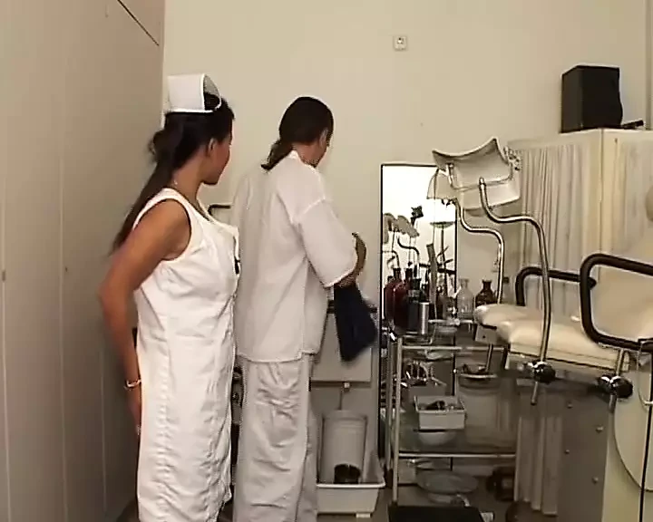 A stunning German nurse fucks her patient with doctor