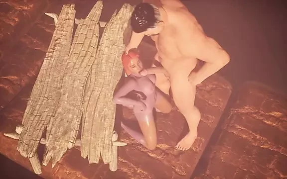 Inn girl bending over