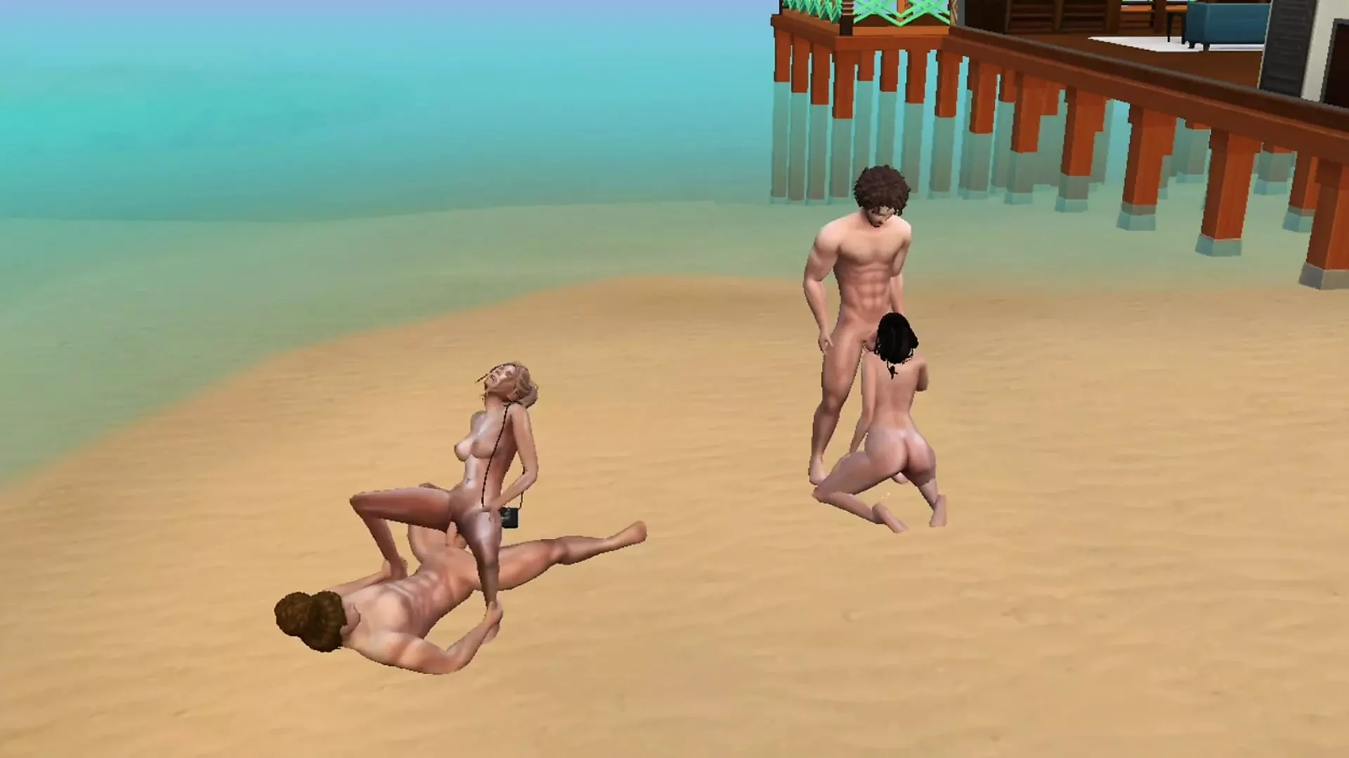 Cheating our wives with step sisters in beach house!