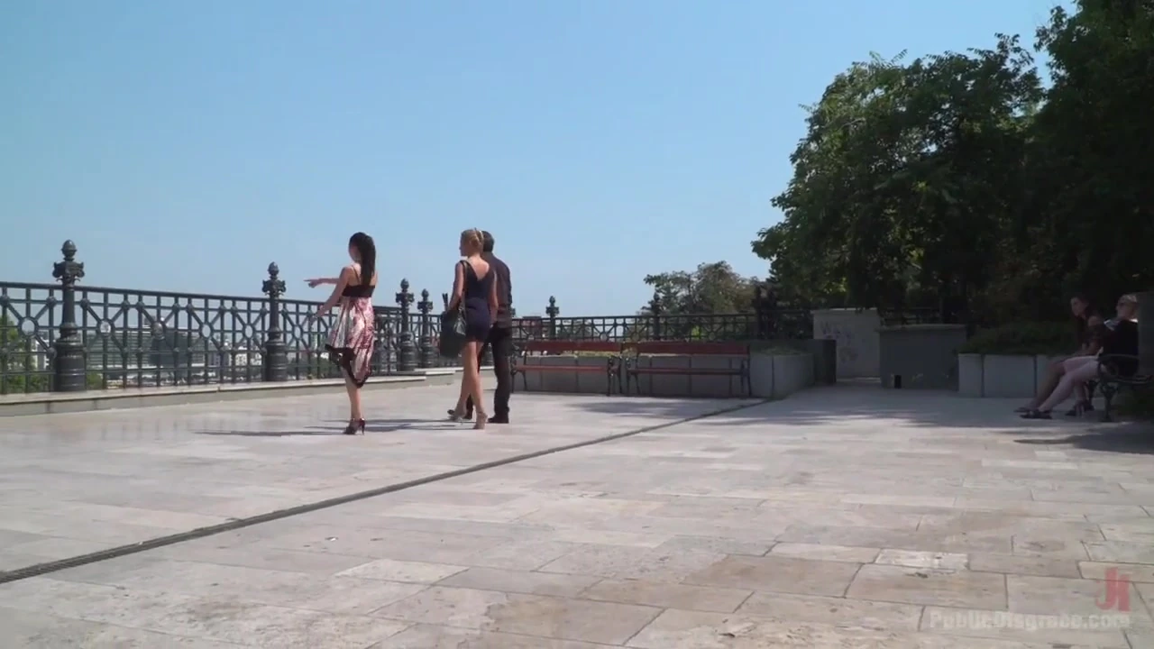 Petite Whore Rebecca Volpetti is coerced into Public Sex and