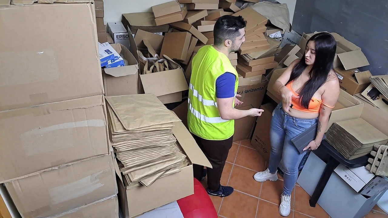 Sexy latina goddess boss catches employee on the phone