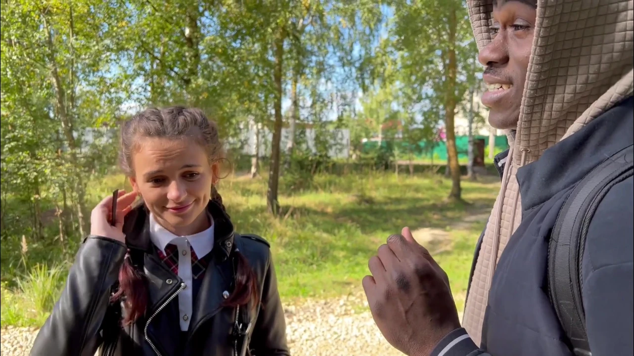 black guy fucks a schoolgirl in the woods
