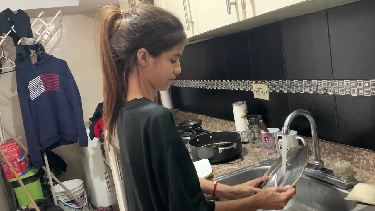 My stepsister teases me every time we’re home alone