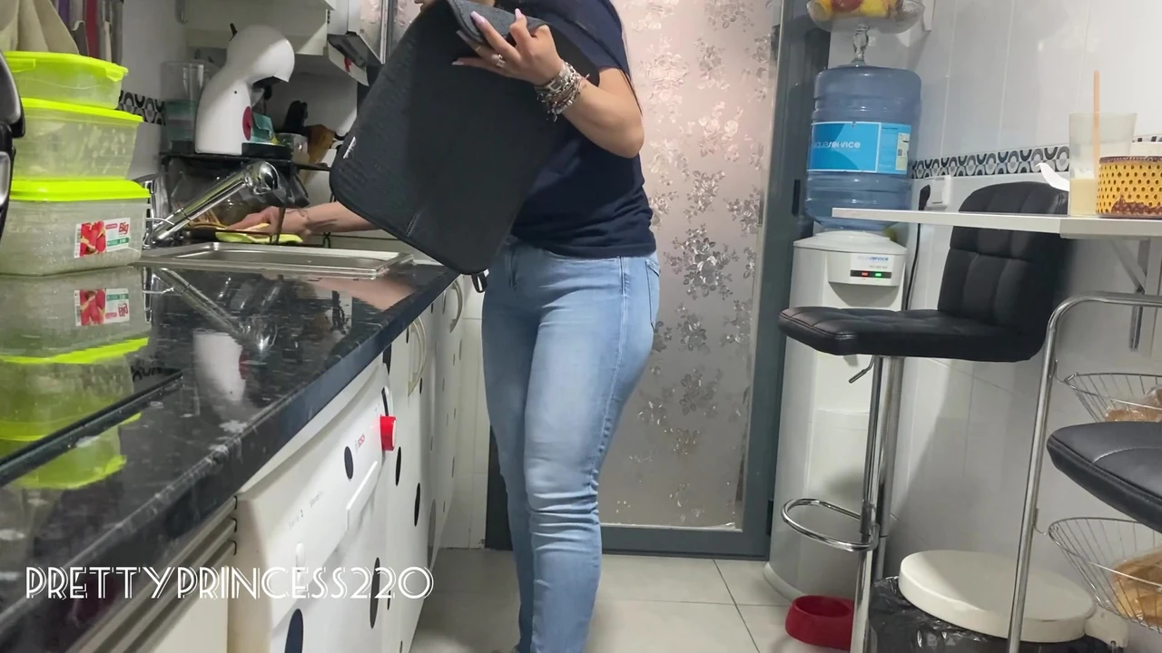 pee and farting a lot in the kitchen