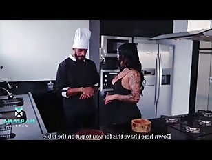 Cuckold woman receives a call from her husband when she is fucking with the chefDlyVH