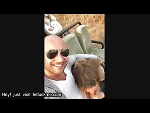 teen dirty  thot sucking dick and swallowing cum publicly in front of others in safari big tits blowjob anal